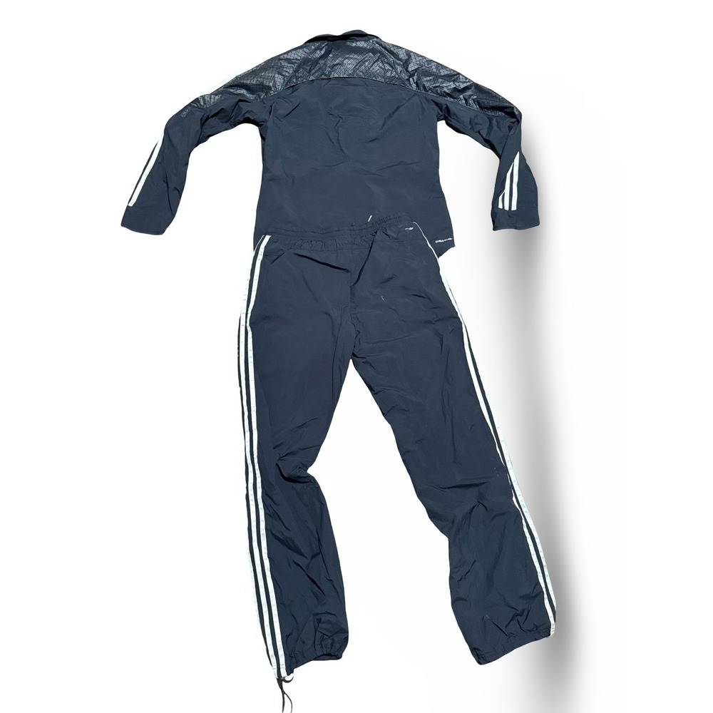 adidas VTG Women's S Black Tracksuit Athletic 3-Stripe Zip-Up Jacket & Jogger - Picture 2 of 10
